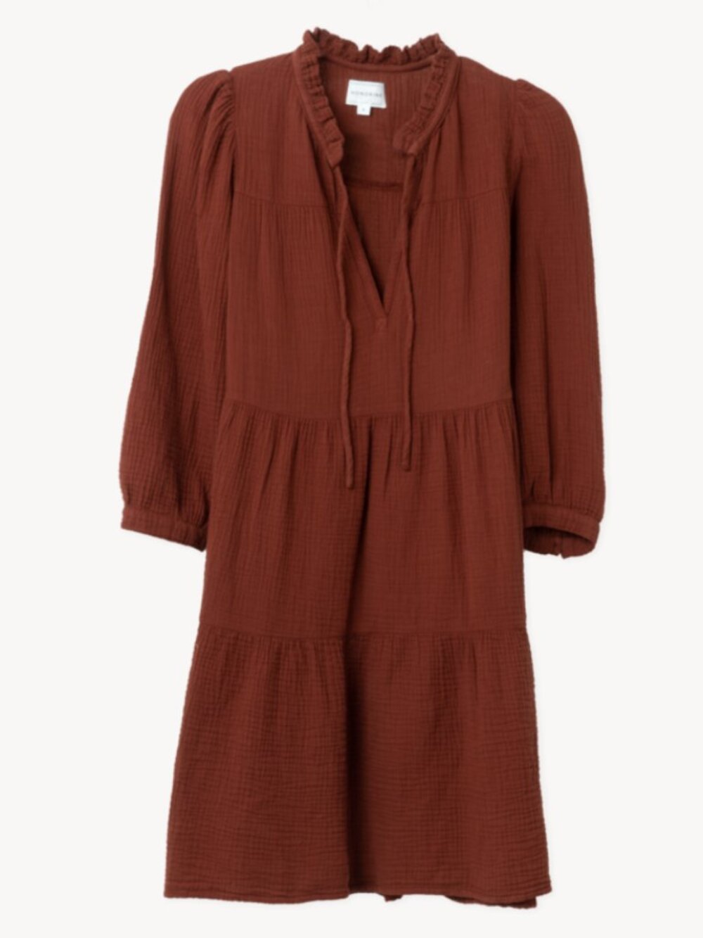 🤎 Honorine “Giselle” Dress – Earthy Maroon/Brown (“Rum”) | Size Small 🤎